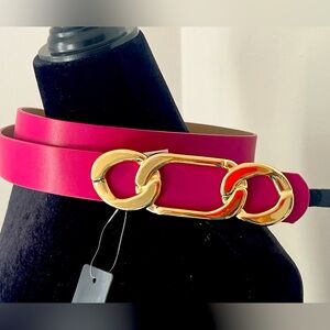 Women’s Express Faux Patent Leather Belt, Size XL